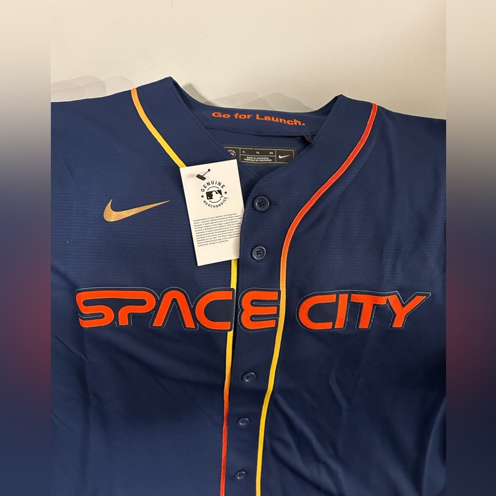 Nike Houston Astros City Connect Jersey Baseball MLB Space Men’s Sz: XL - Picture 3 of 7